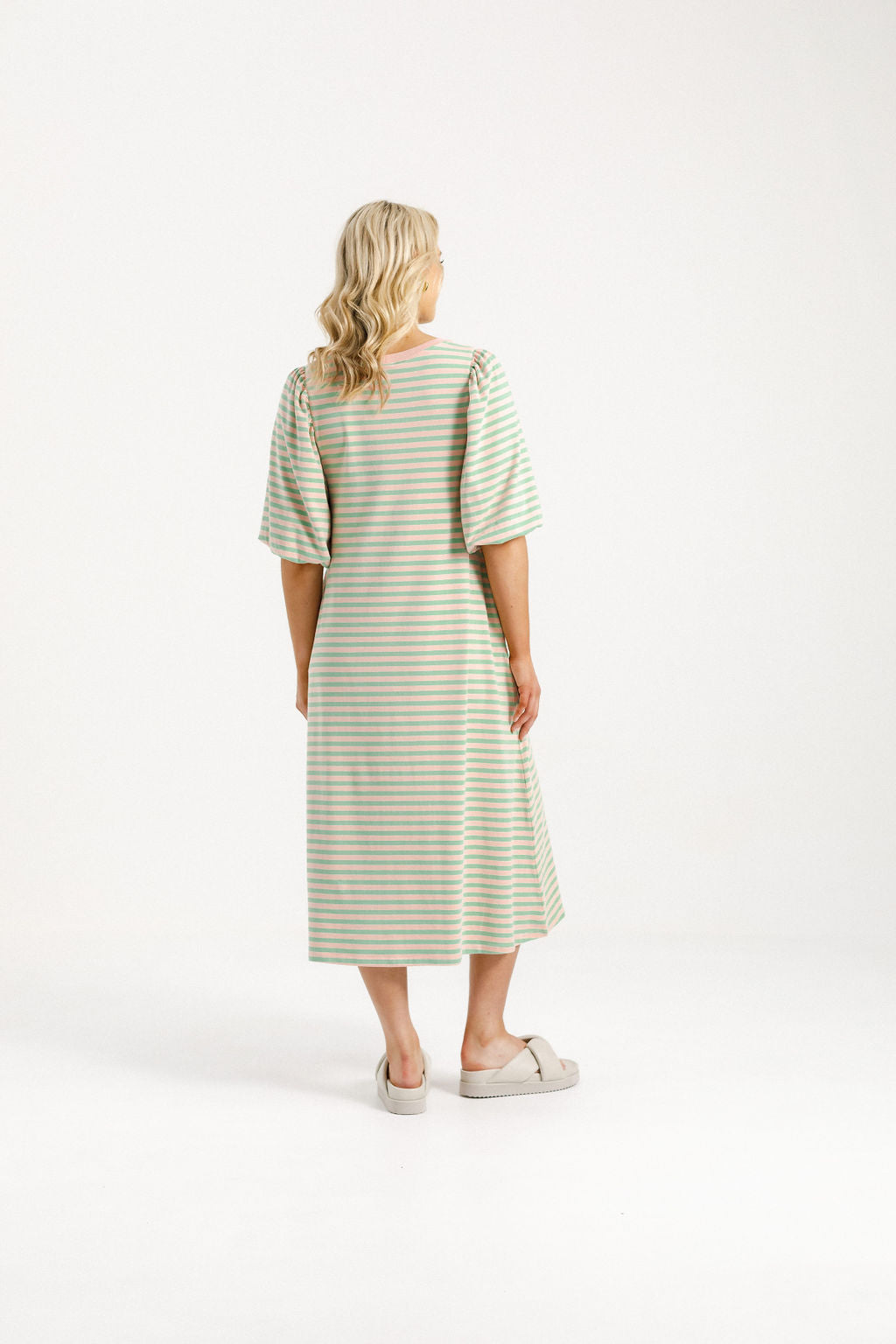 Ivy Midi Dress Candy Apple Stripe - PREORDER DELIVERY EARLY OCT