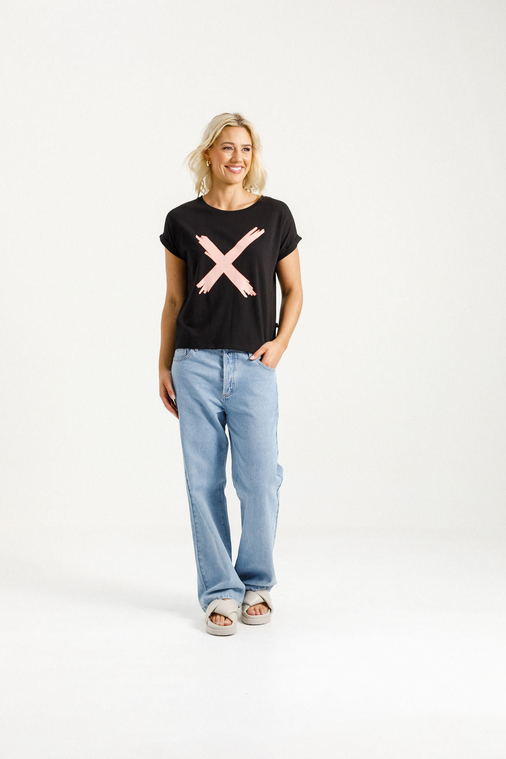 Jackie Tee Black with Blossom Berry X- PREORDER DELIVERY END AUGUST