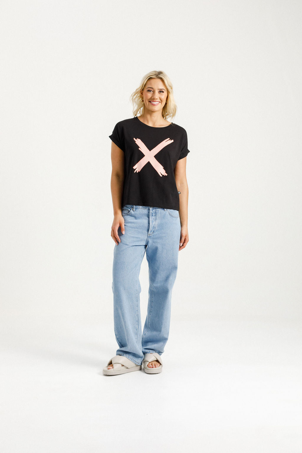Jackie Tee Black with Blossom Berry X- PREORDER DELIVERY END AUGUST