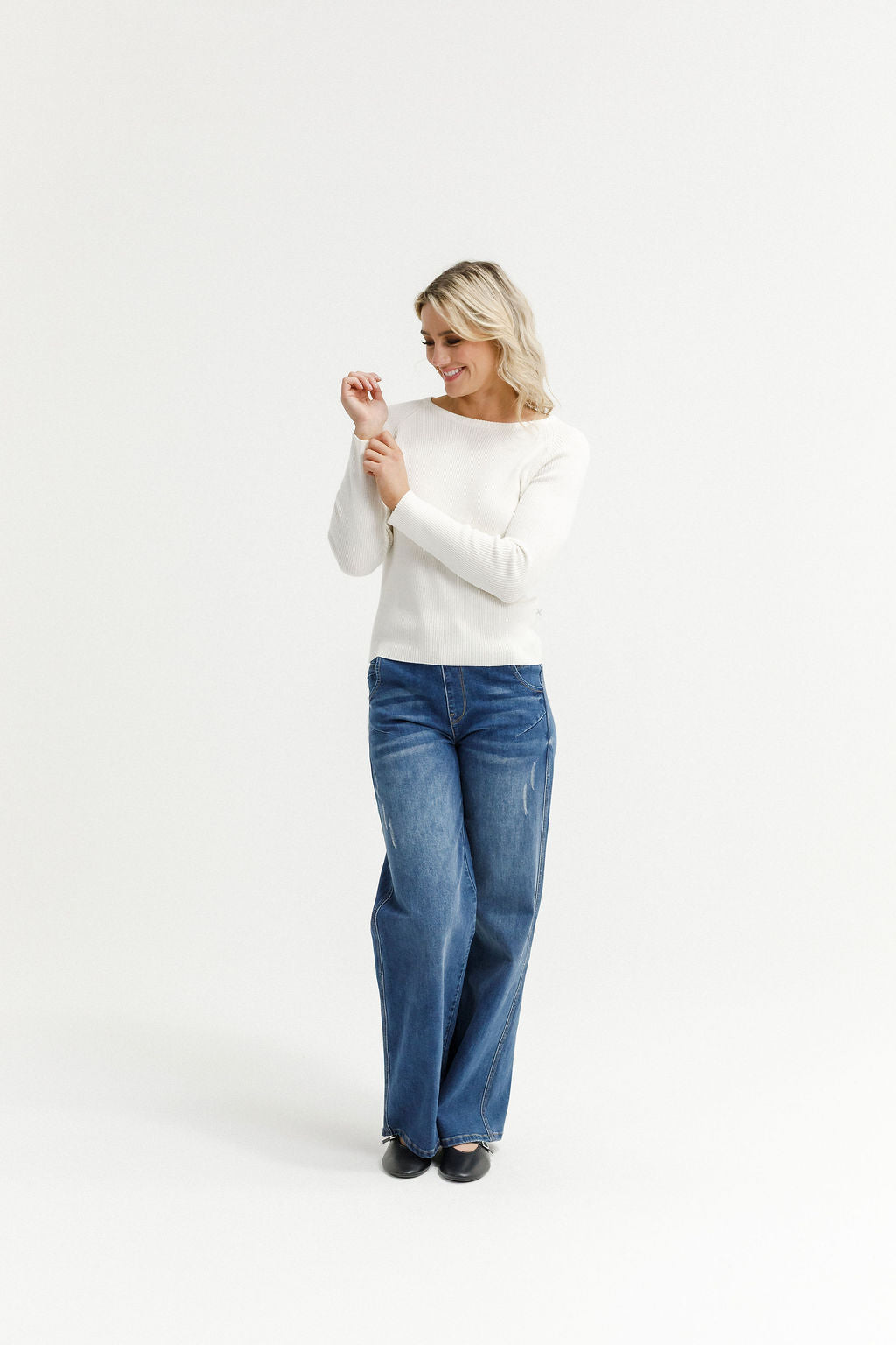 Knox Long Sleeve Top Milk