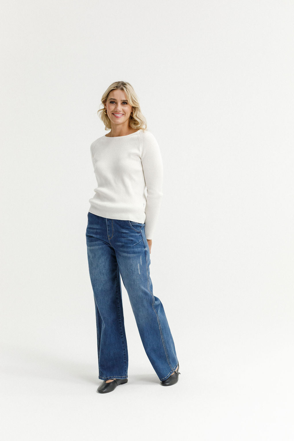 Knox Long Sleeve Top Milk
