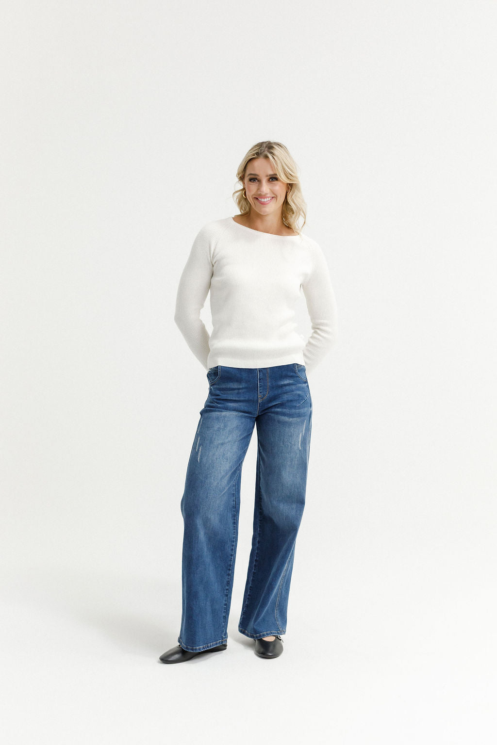 Knox Long Sleeve Top Milk