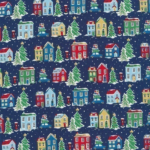 Deck the Halls - Holiday Village Navy