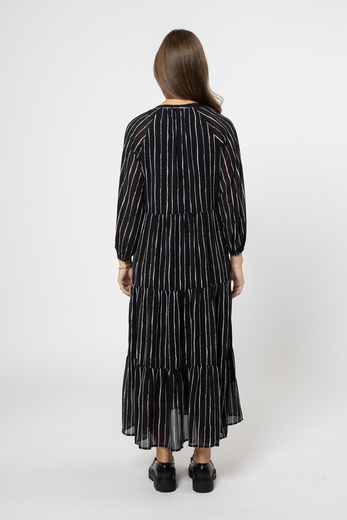 Willow Maxi Dress Sheer Stripe