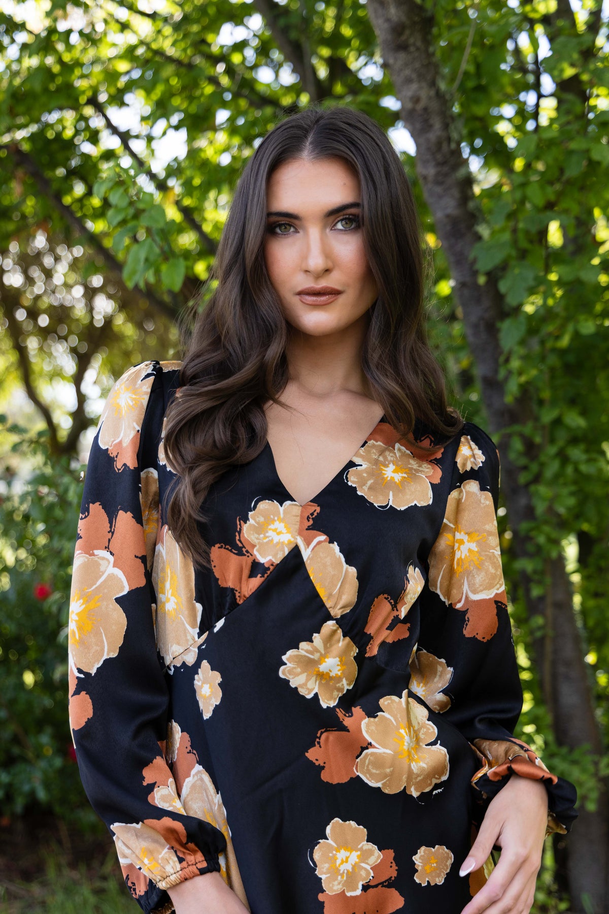 Take Me Out Dress Golden Bloom