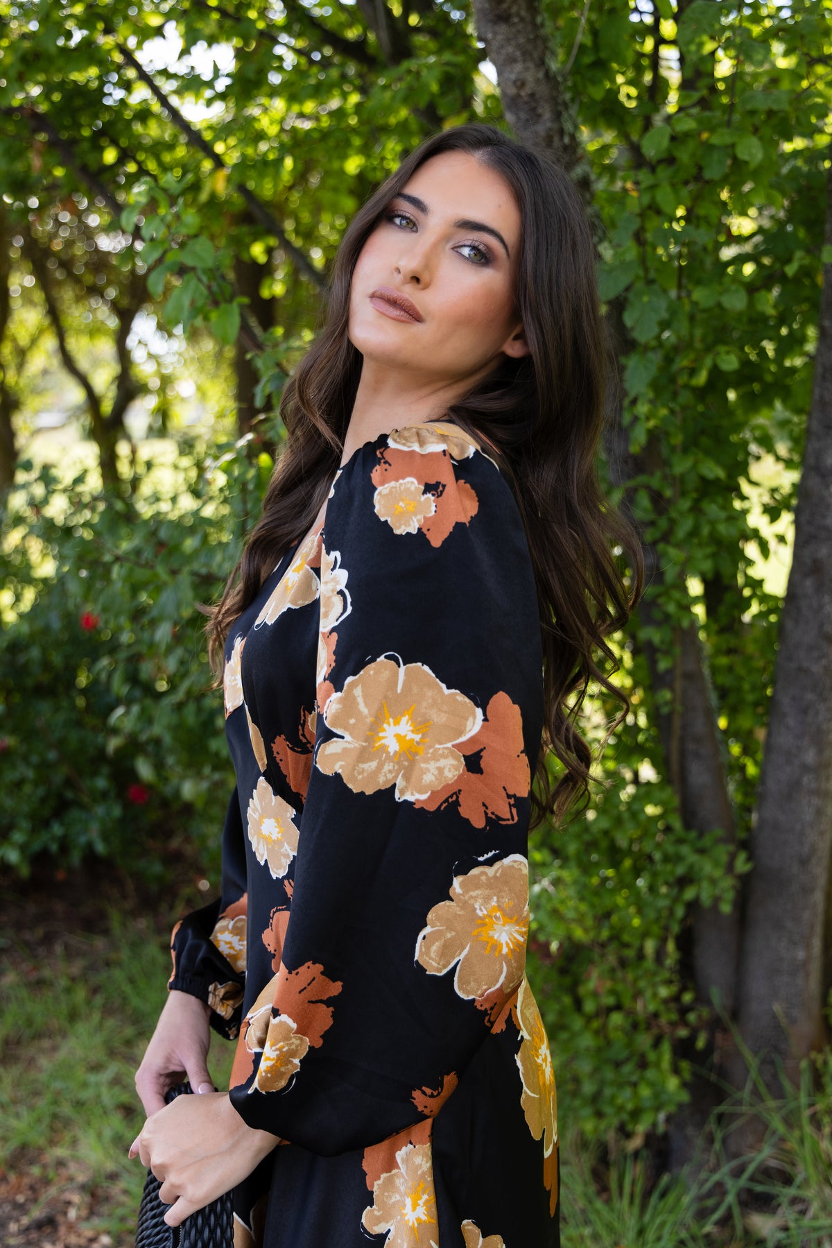 Take Me Out Dress Golden Bloom