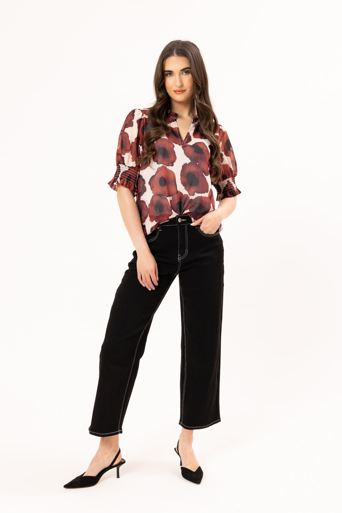 Movement Blouse Merlot Pop