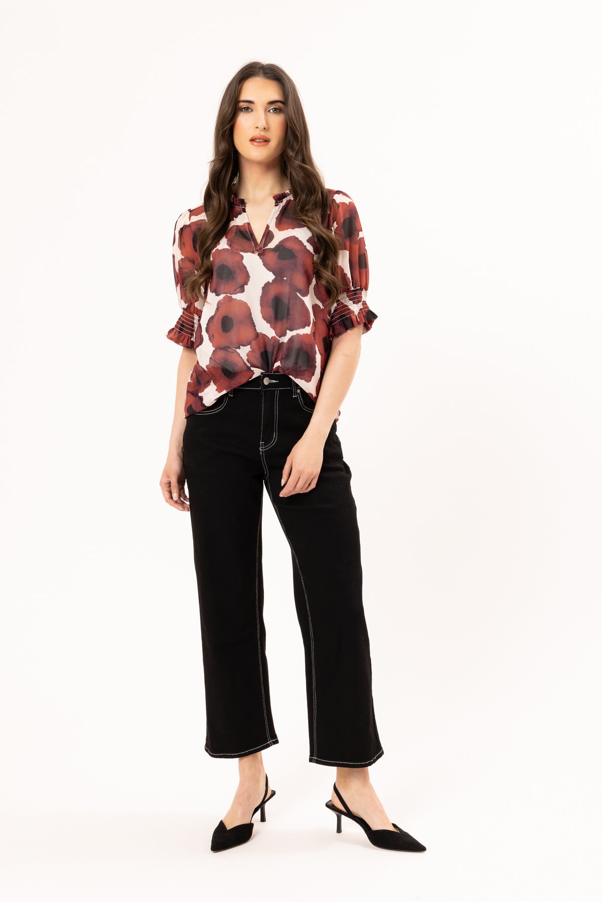 Movement Blouse Merlot Pop
