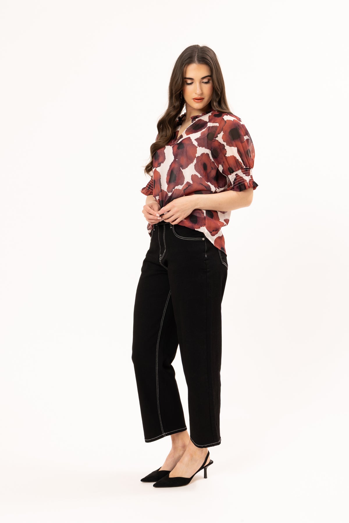 Movement Blouse Merlot Pop