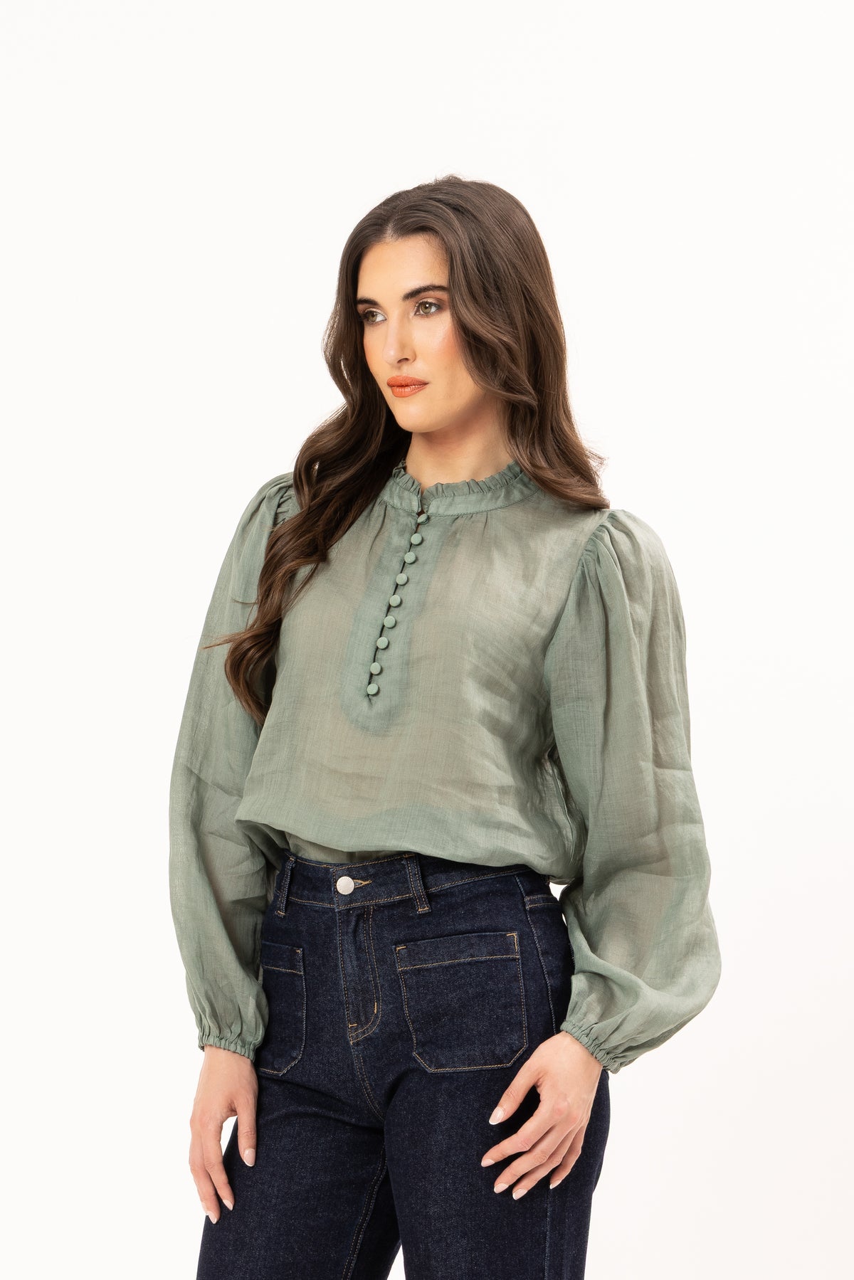 Romance Blouse Seafoam