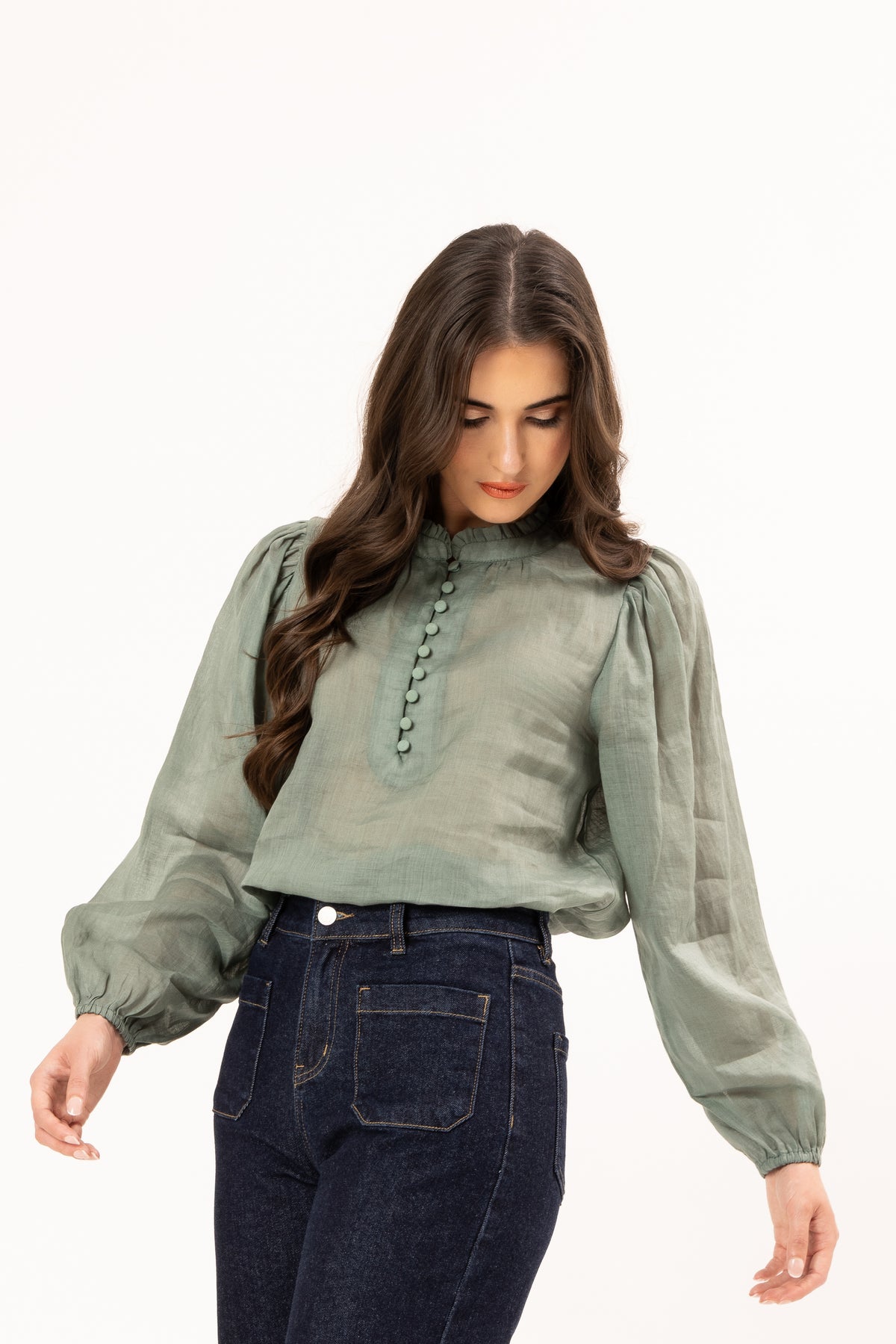 Romance Blouse Seafoam