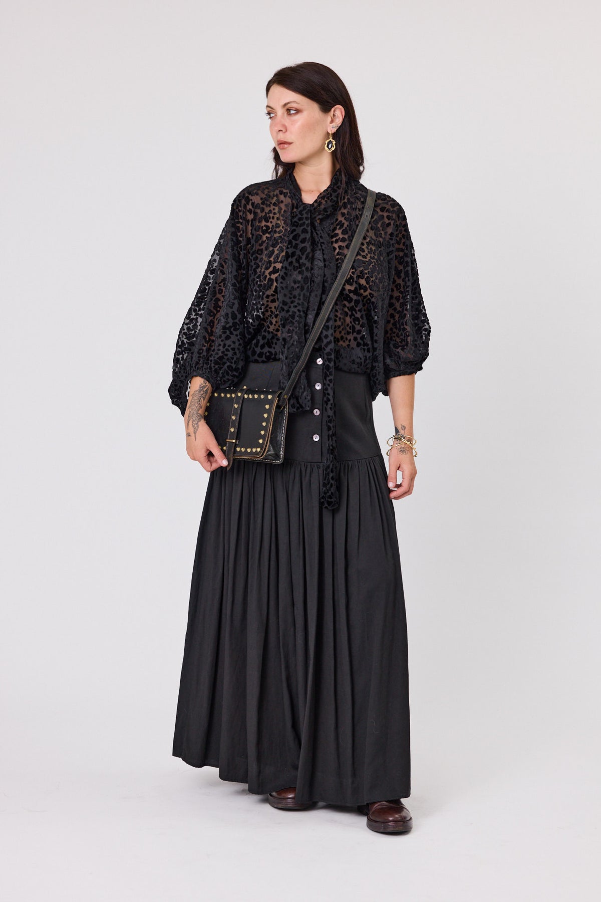 Rogue Studded Leather Bag Black