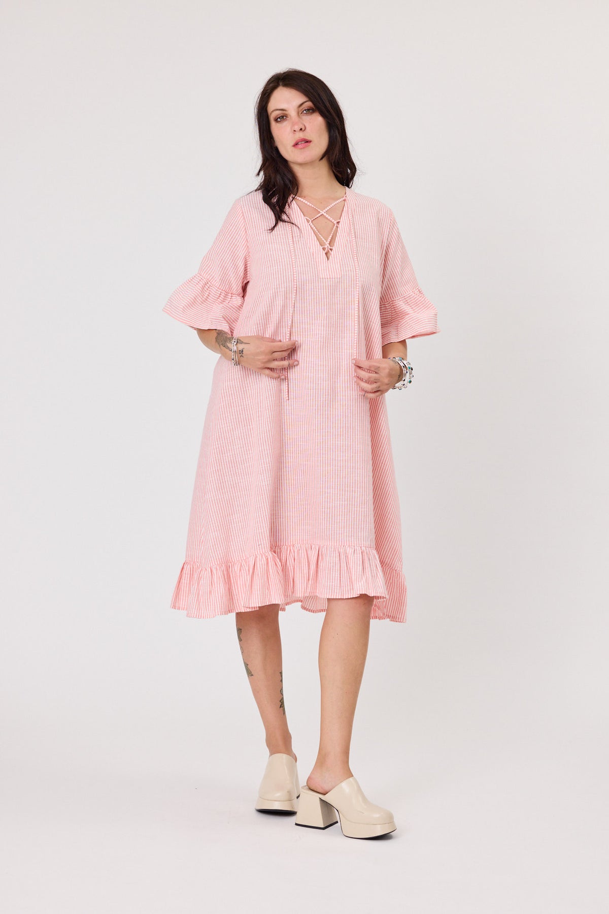 Riviera Dress Sherbet Stripe
