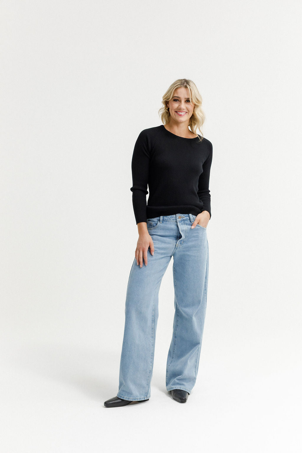 Knox Long Sleeve Top Black