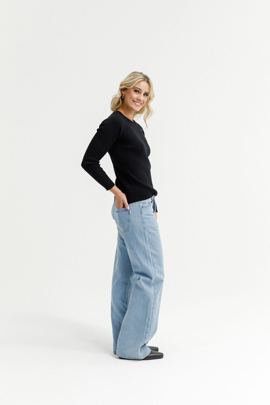 Knox Long Sleeve Top Black