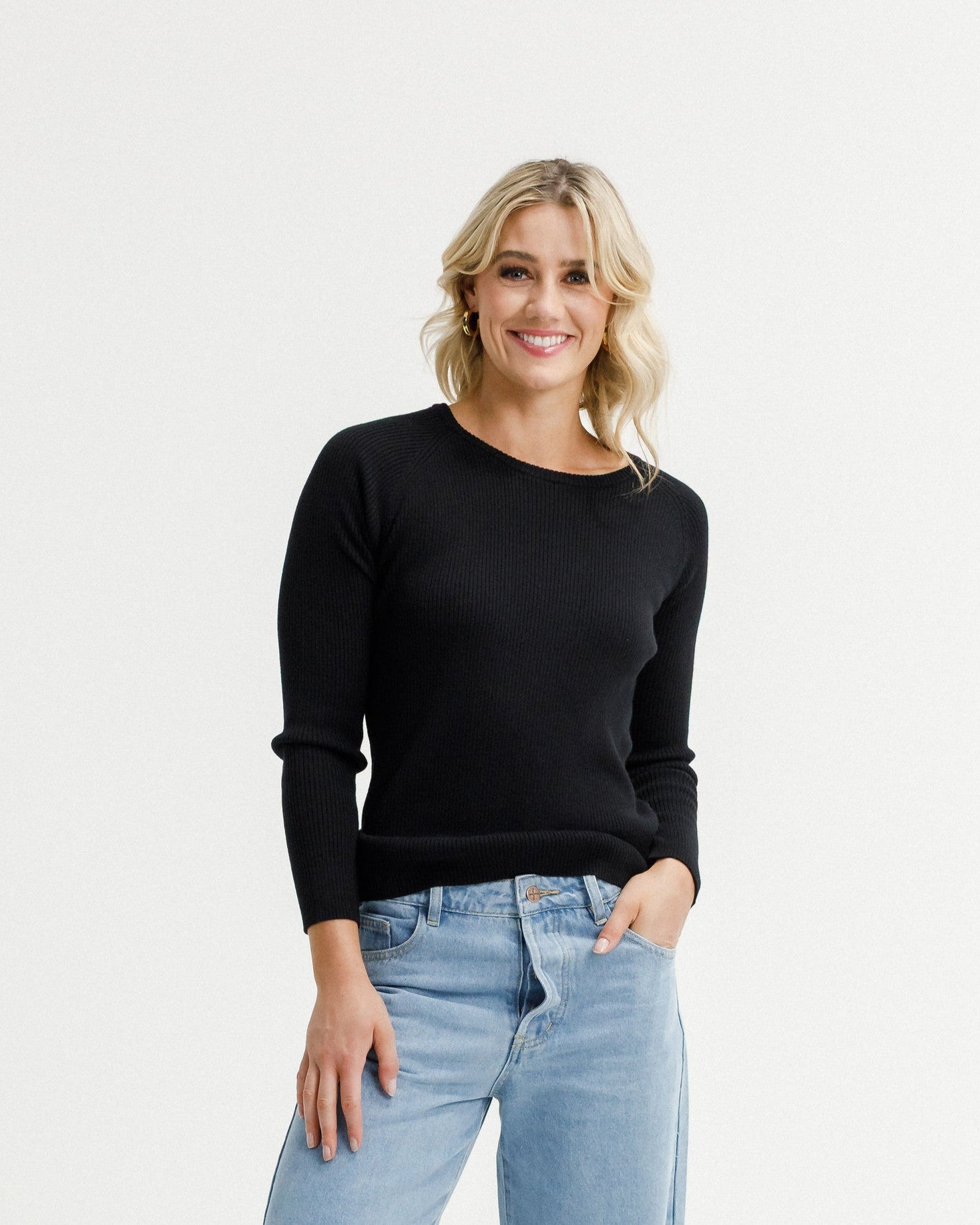 Knox Long Sleeve Top Black