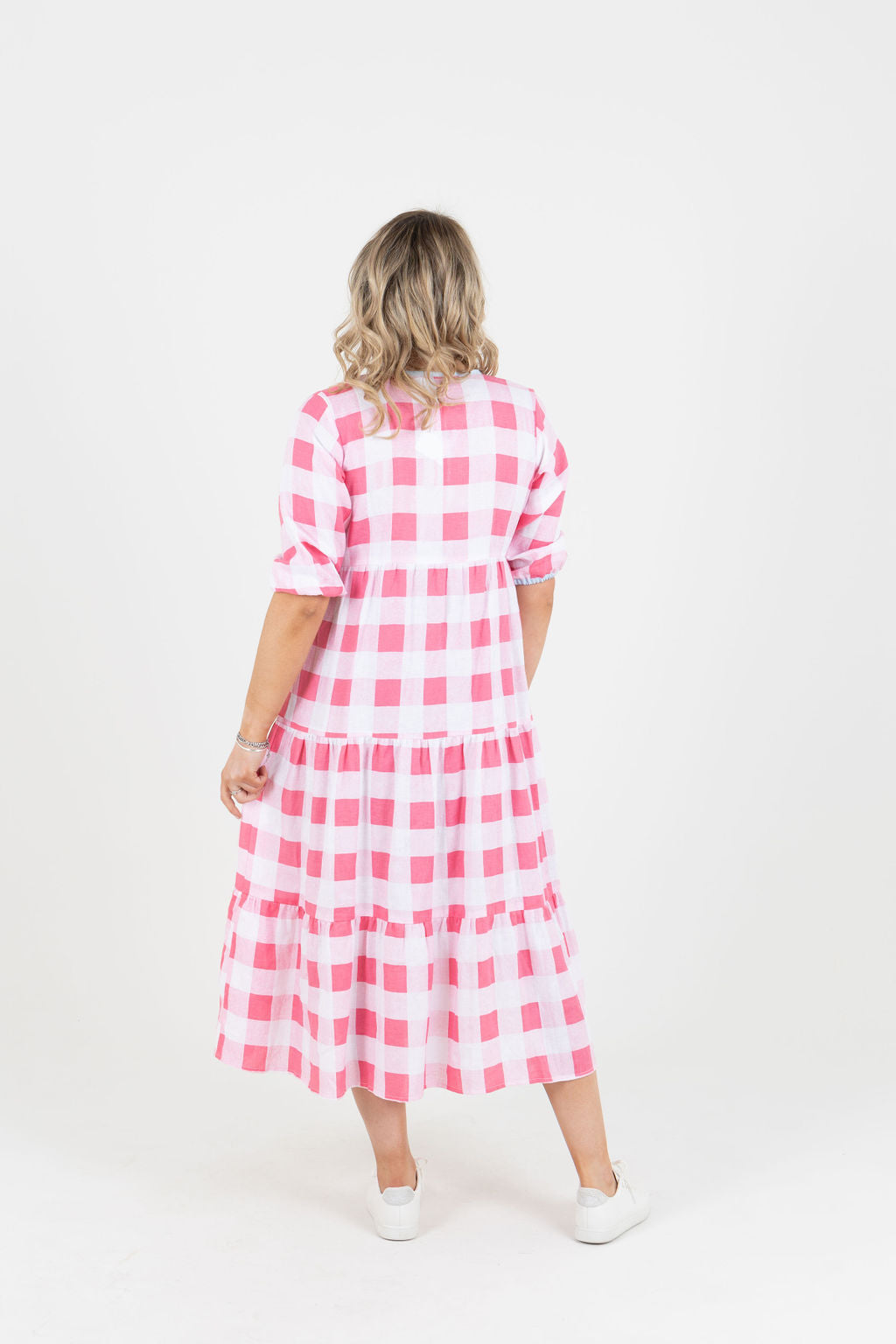 Maddie Dress Pink Check