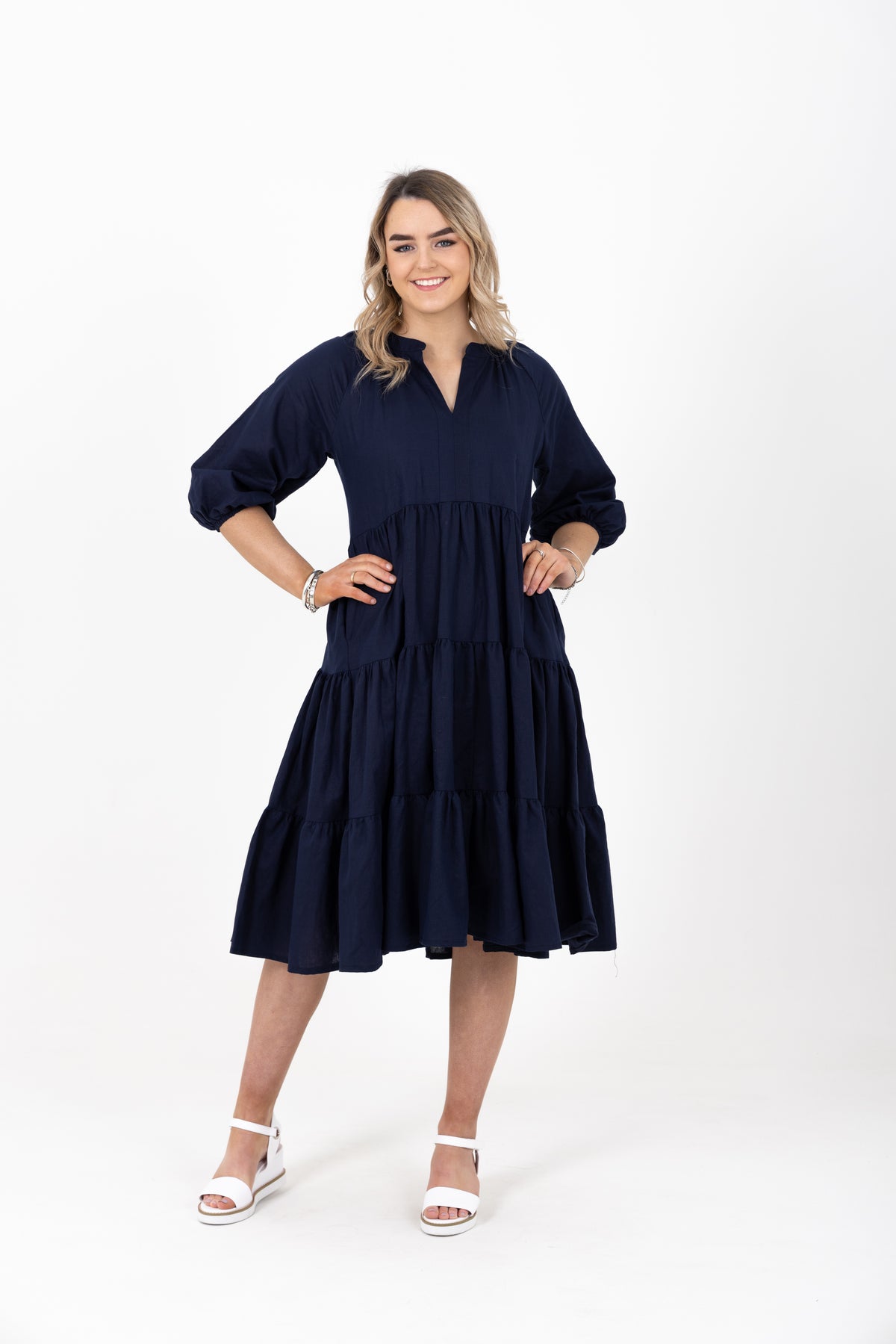 Victoria Dress Navy