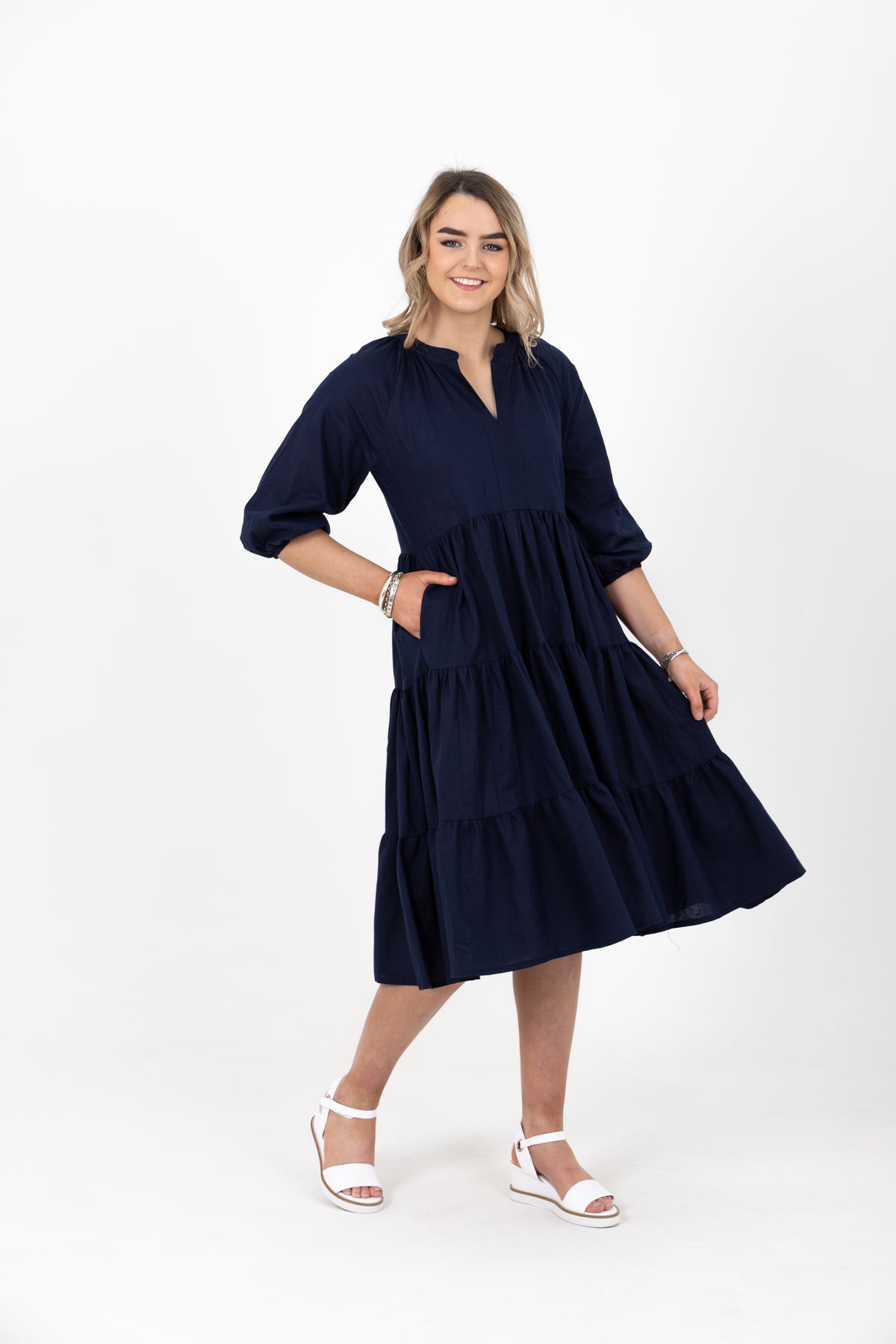 Victoria Dress Navy