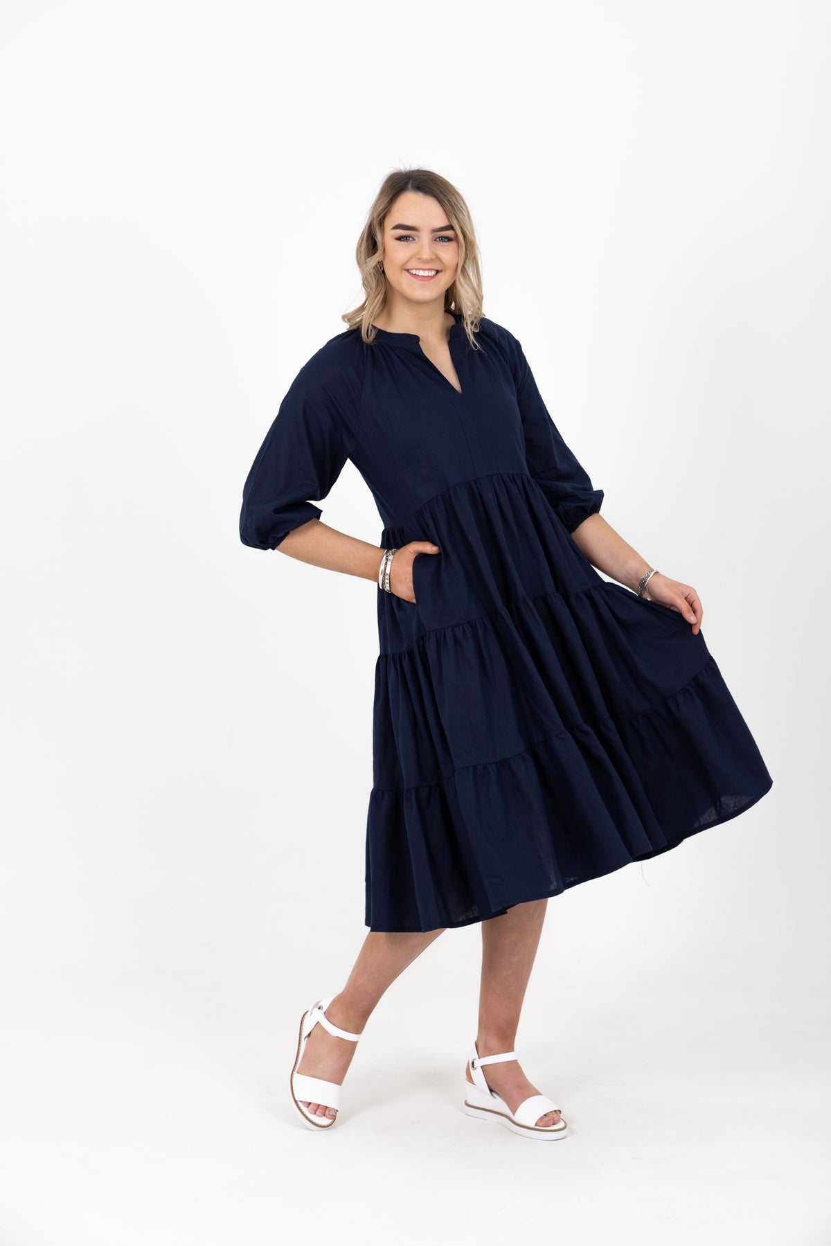 Victoria Dress Navy