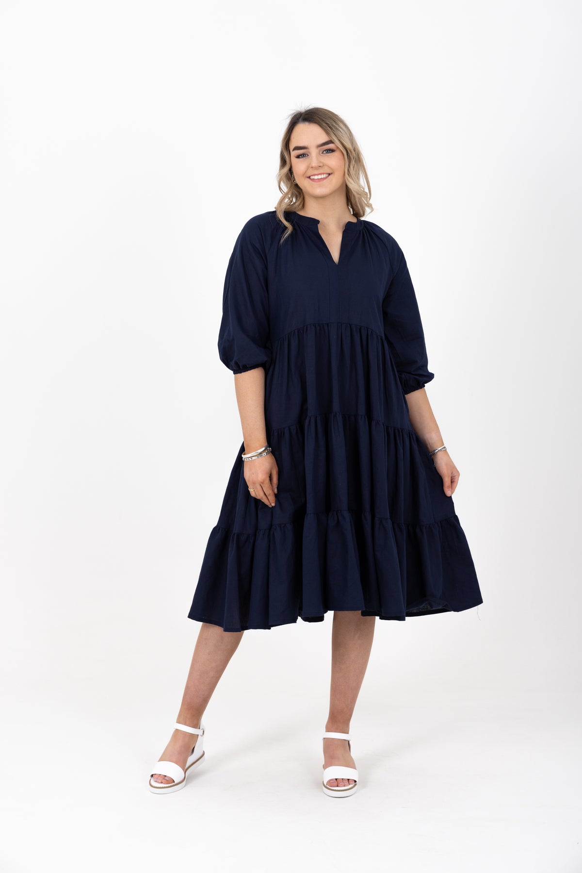 Victoria Dress Navy