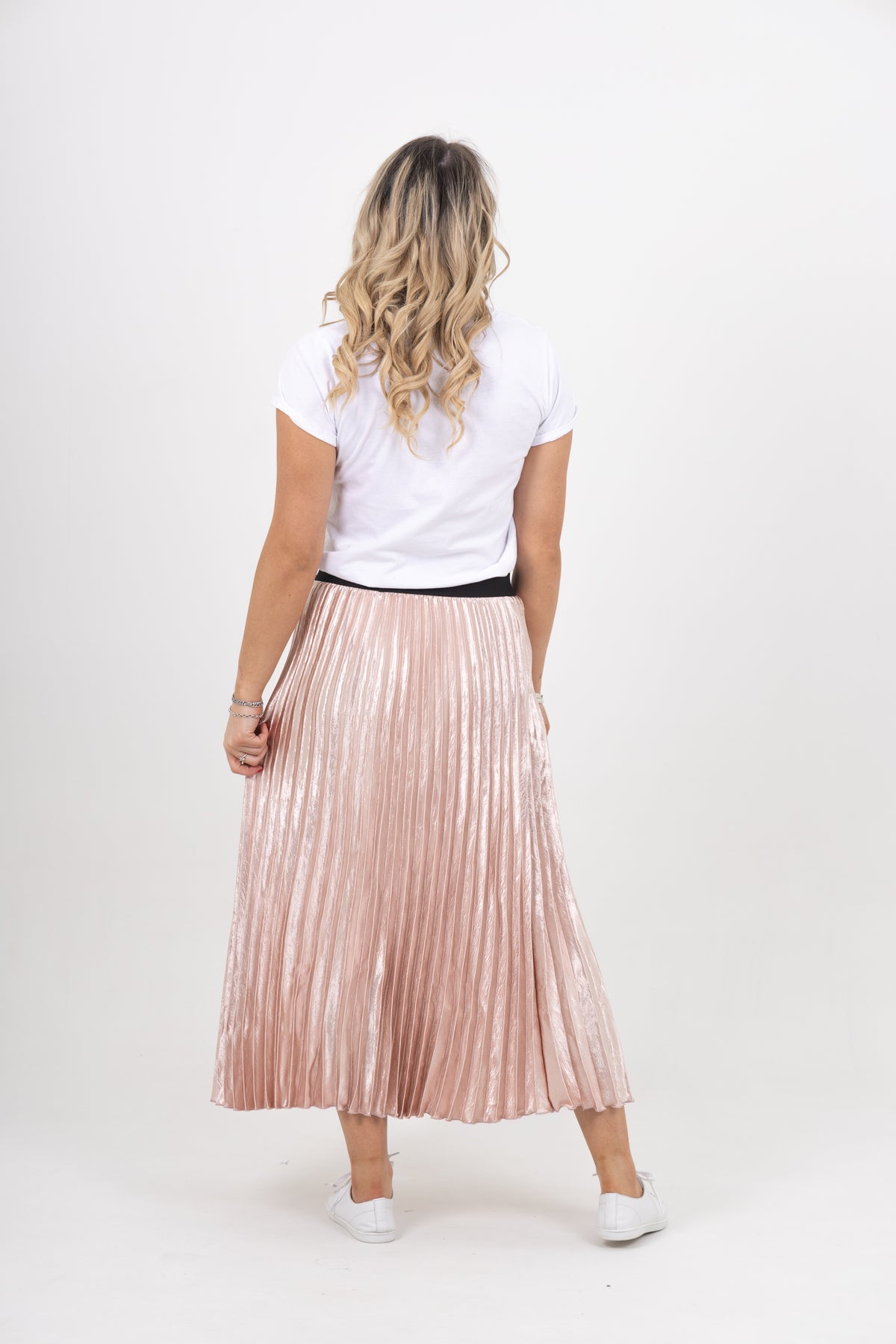 Sunray Pleated Skirt Rose Gold
