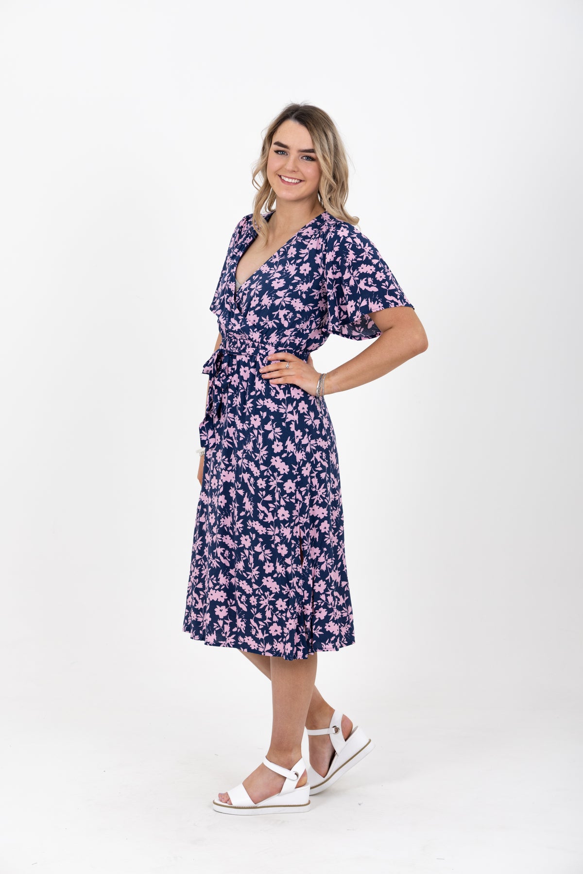 Positive Dress Navy Floral - EXCLUSIVE TO MINT