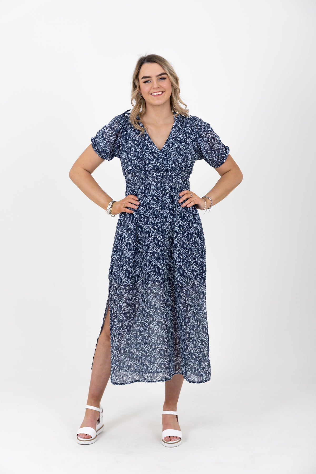 Skilful Midi Dress Navy Love