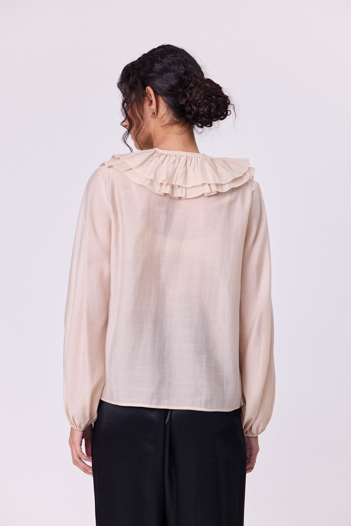Jive Frill Blouse Champagne - PREORDER