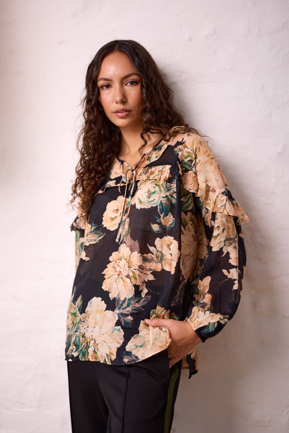 Sway Blouse Black Floral  - PREORDER