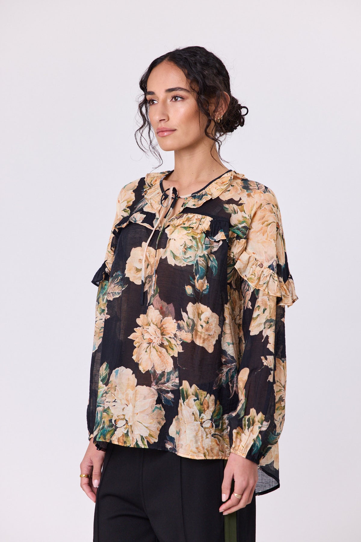 Sway Blouse Black Floral  - PREORDER