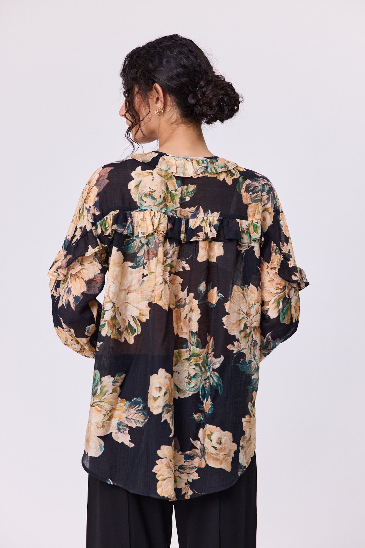 Sway Blouse Black Floral  - PREORDER
