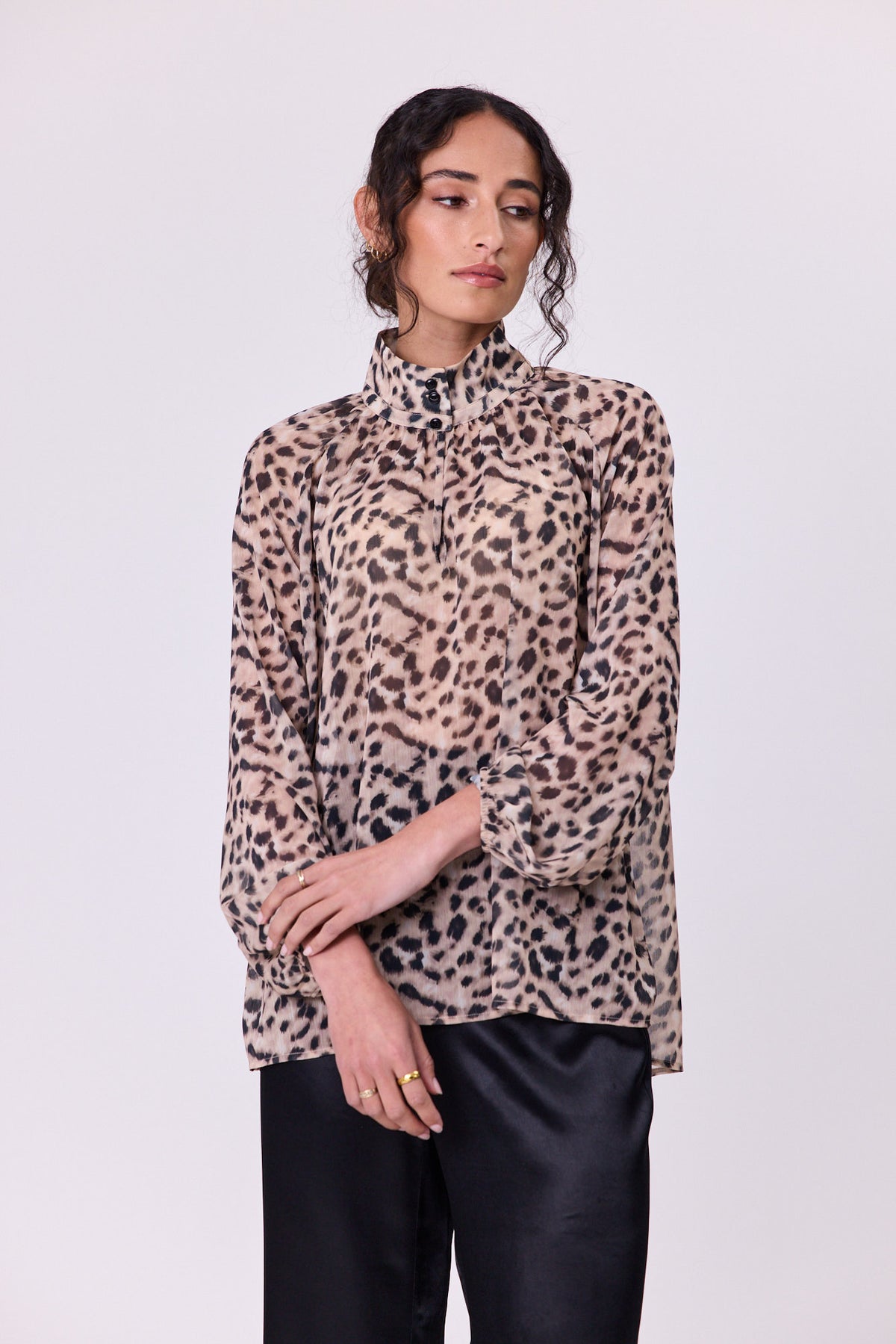 Bowie Blouse Leopard - PREORDER
