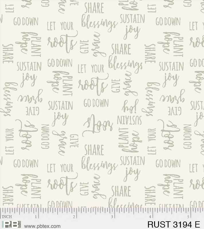 Rustric Rosettes Words Cream