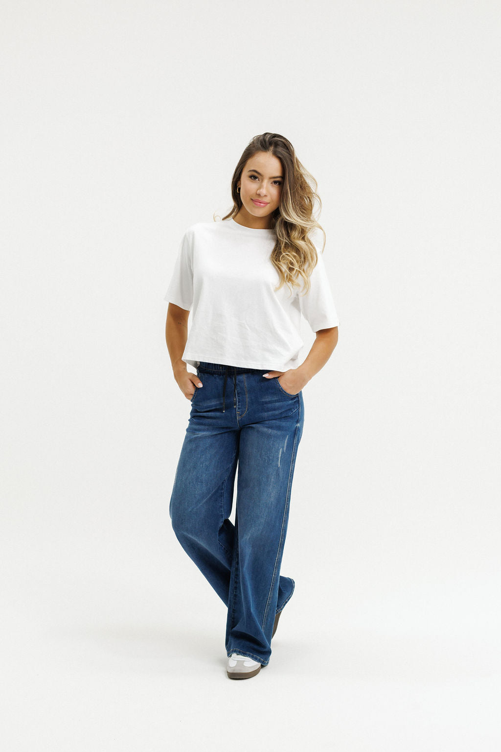 Palazzo Jeans Blue Wash