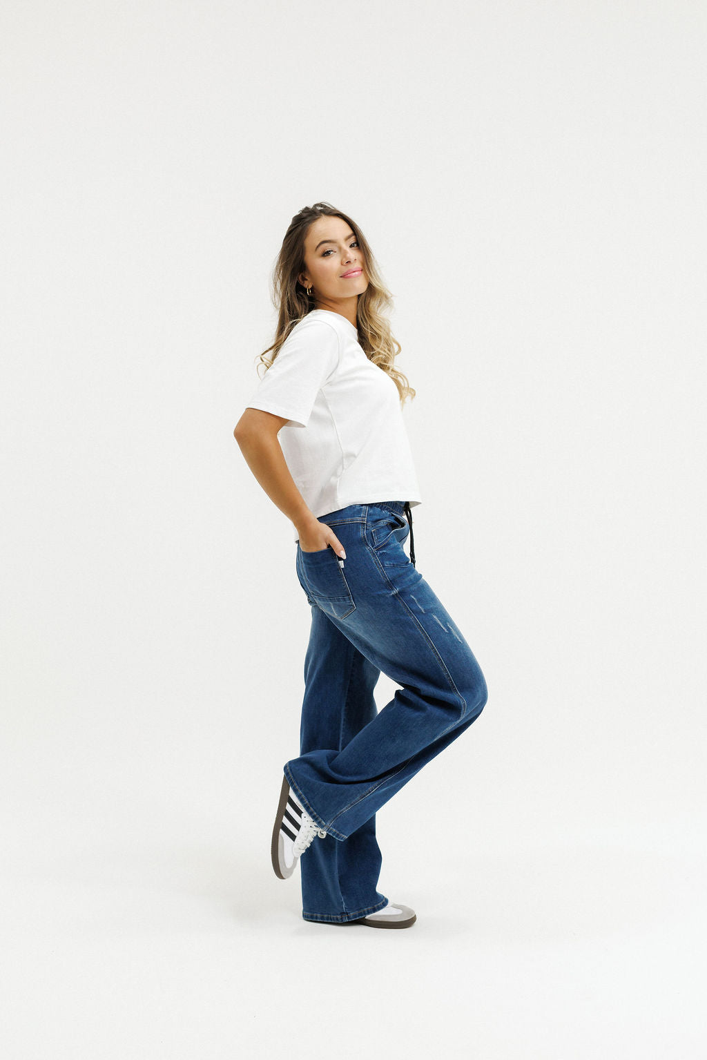 Palazzo Jeans Blue Wash