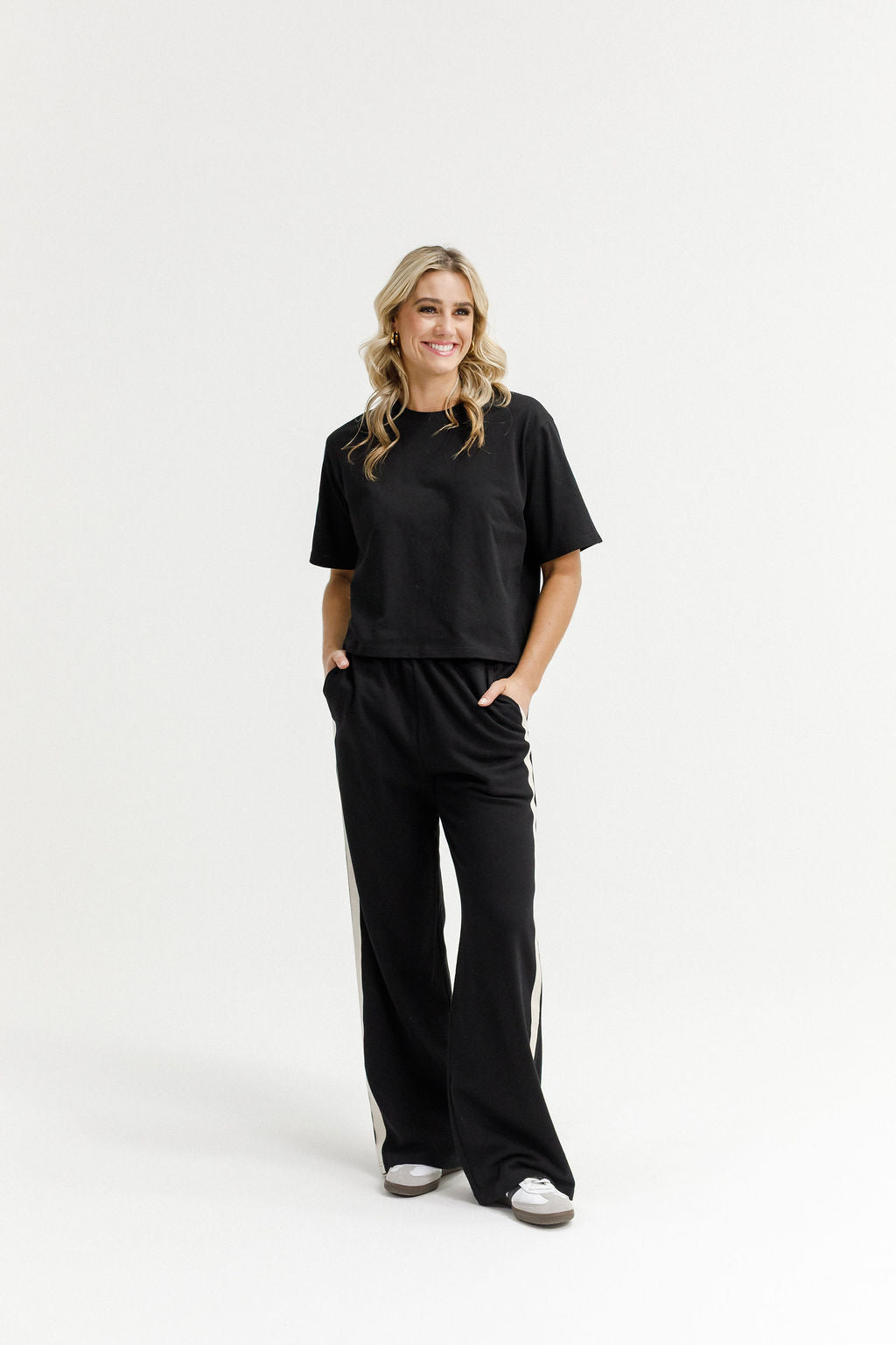 Palazzo Pants Black And Sand
