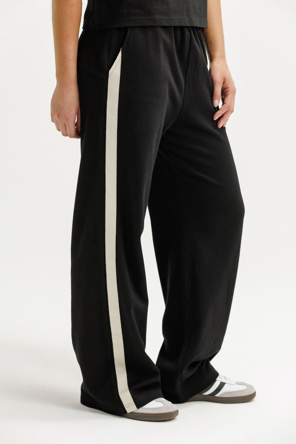 Palazzo Pants Black And Sand