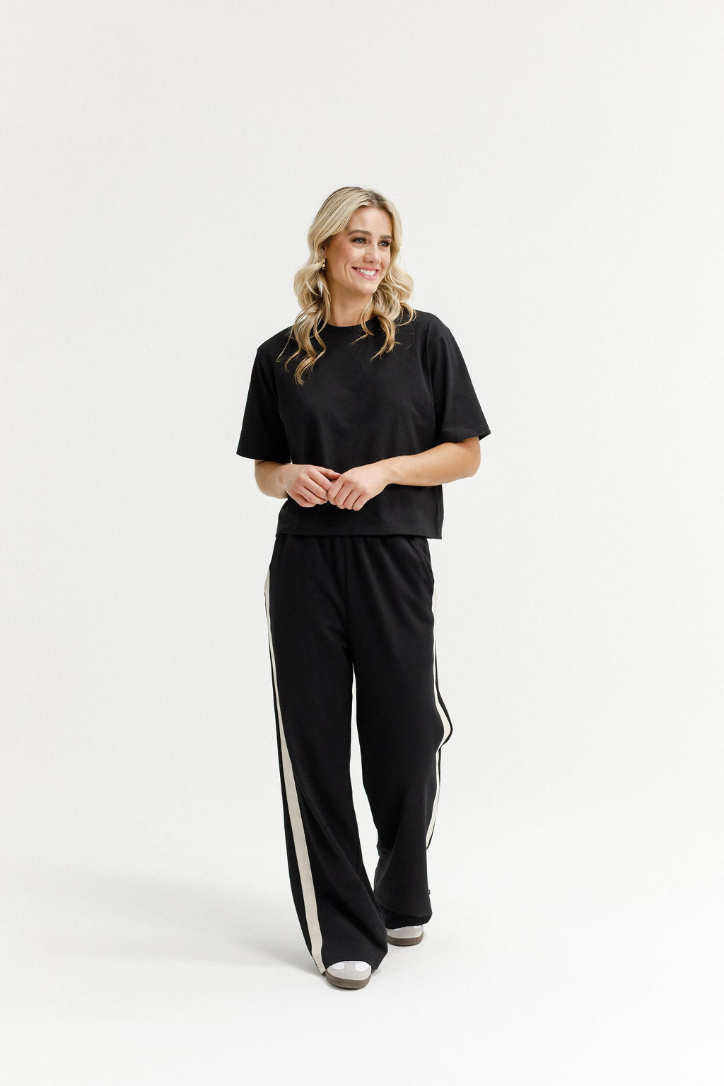 Palazzo Pants Black And Sand