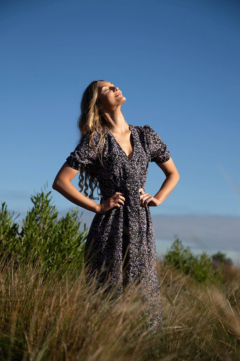 Cheerful Maxi Dress Lavender Pop