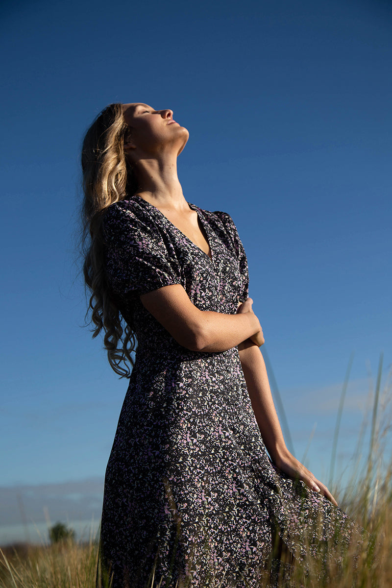 Cheerful Maxi Dress Lavender Pop