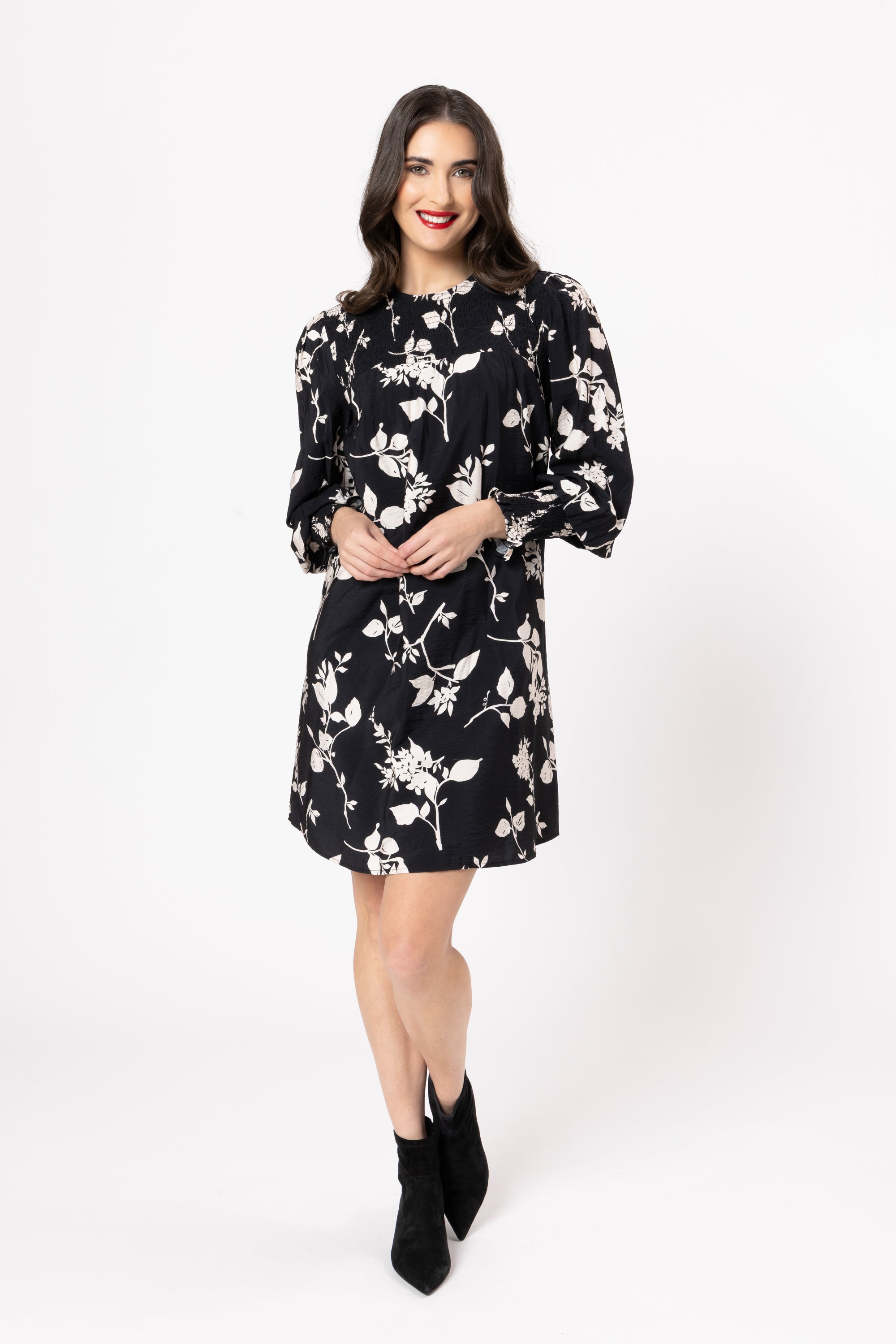Zion Shift Dress Shadow Bloom