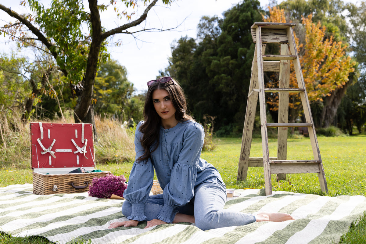 Keeper Blouse Denim Spot - PREORDER