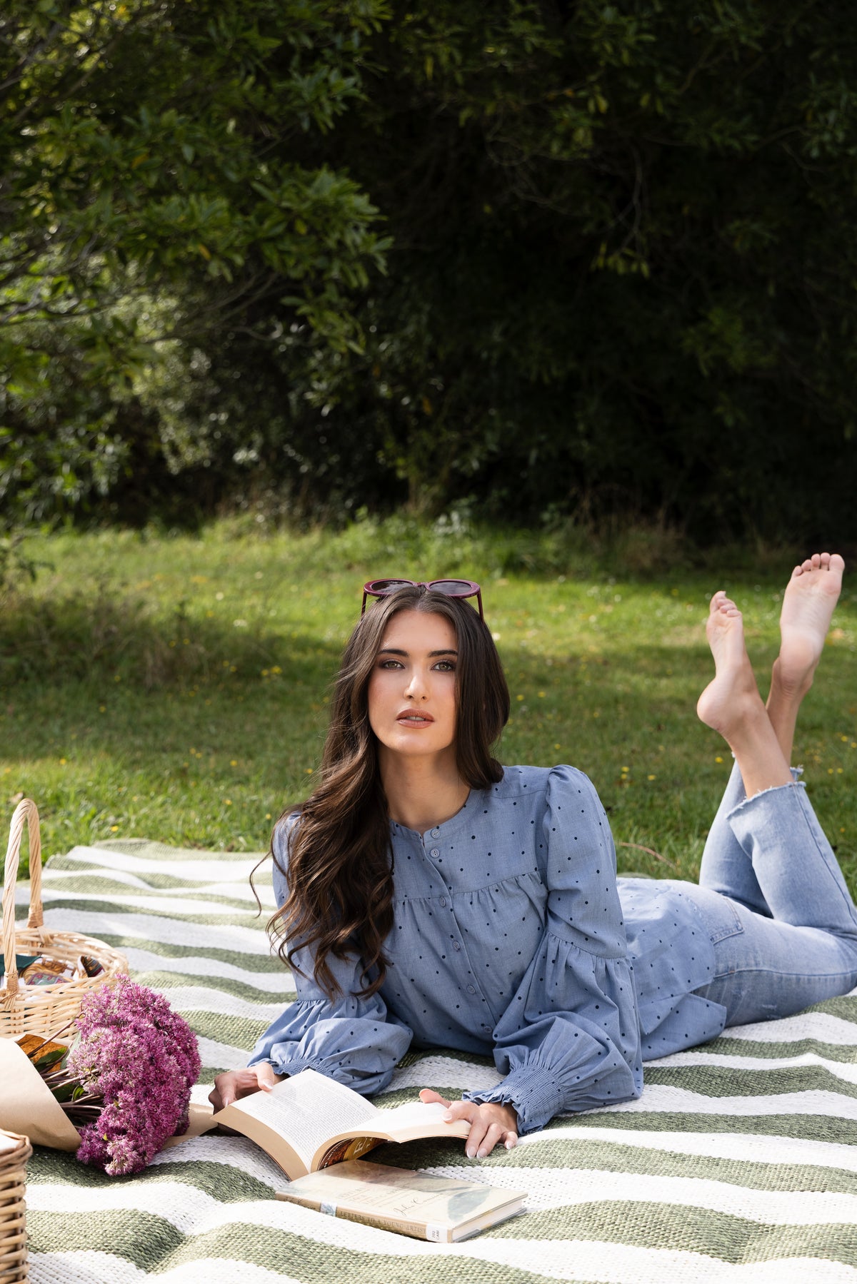 Keeper Blouse Denim Spot - PREORDER
