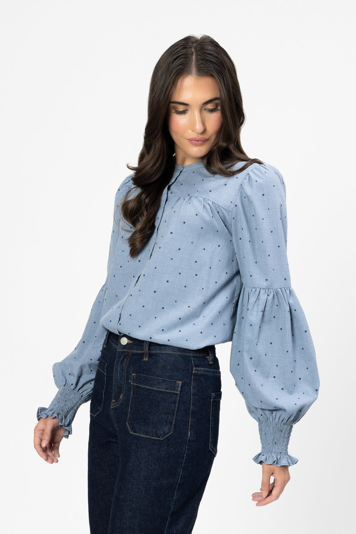 Keeper Blouse Denim Spot - PREORDER