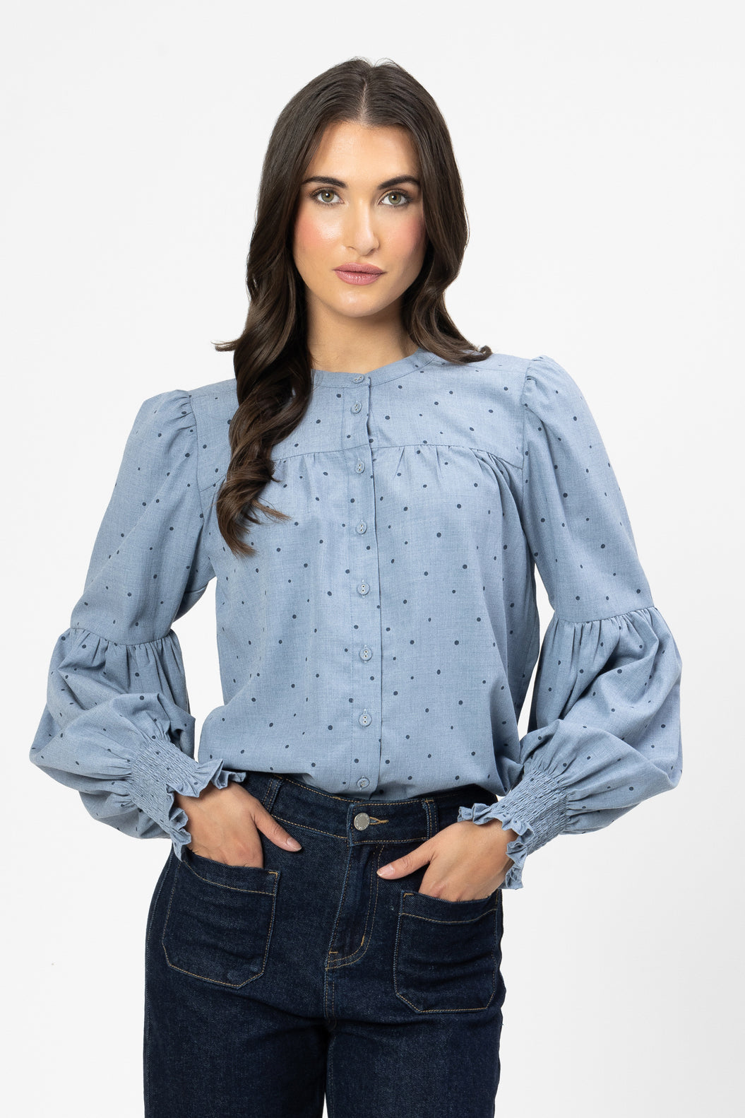 Keeper Blouse Denim Spot - PREORDER
