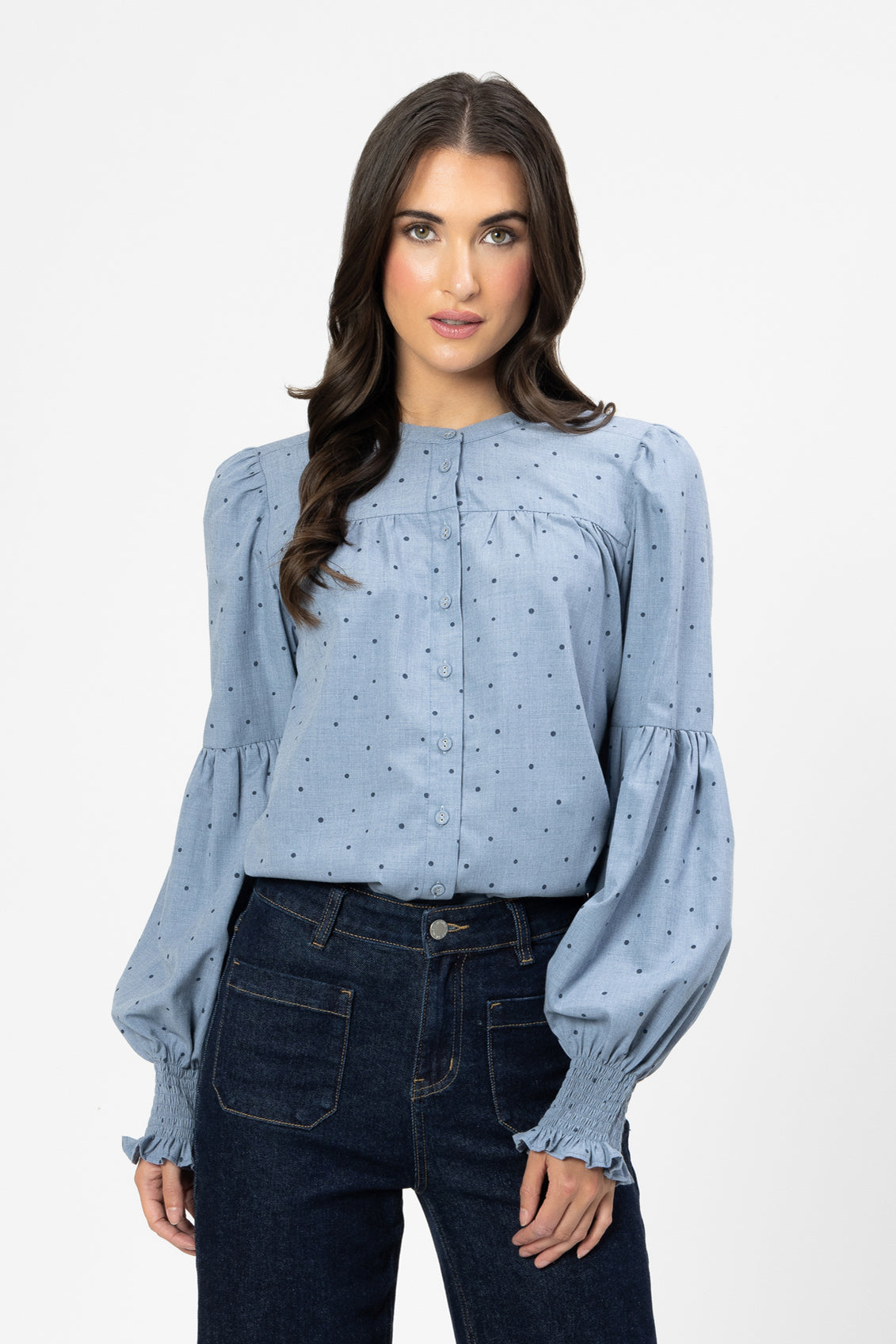 Keeper Blouse Denim Spot - PREORDER