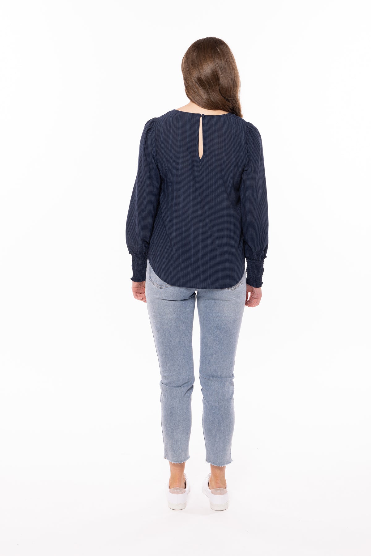 Charlie Top Navy Crinkle