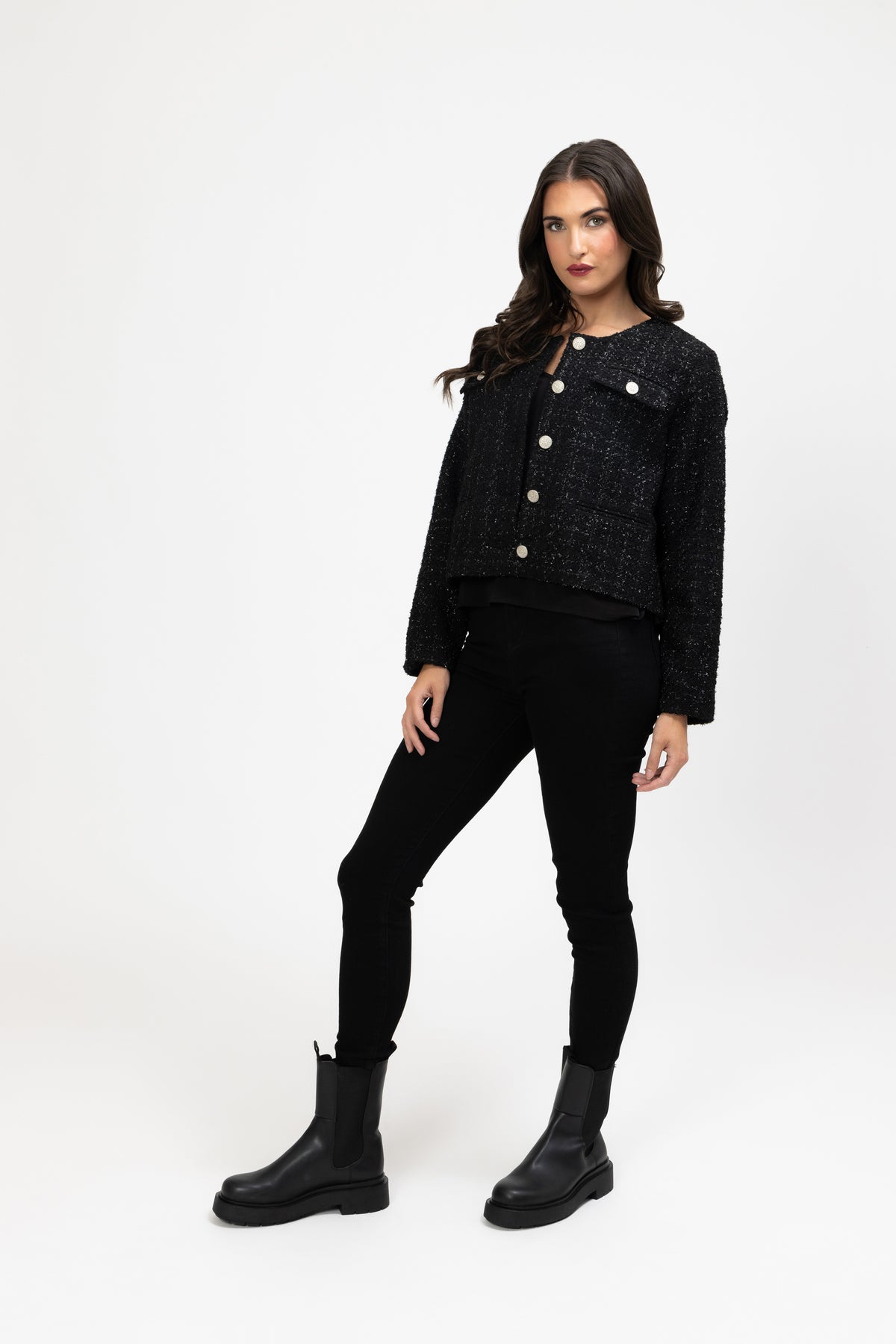 Coco Jacket Black Texture