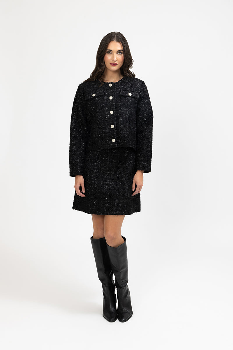 Coco Jacket Black Texture